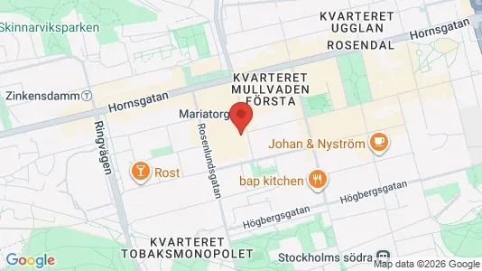 Kontorslokaler att hyra i Södermalm - kort over placeringen