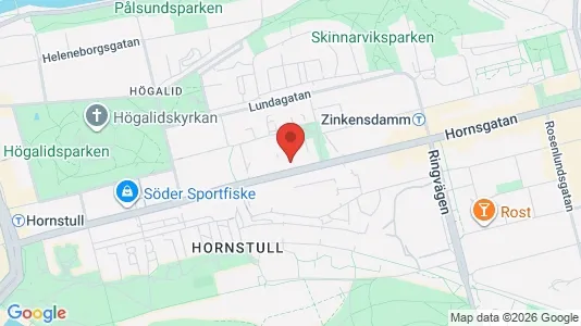 Kontorslokaler att hyra i Södermalm - kort over placeringen