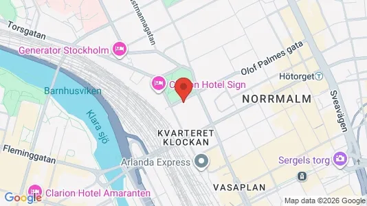 Kontorslokaler att hyra i Stockholm Innerstad - kort over placeringen