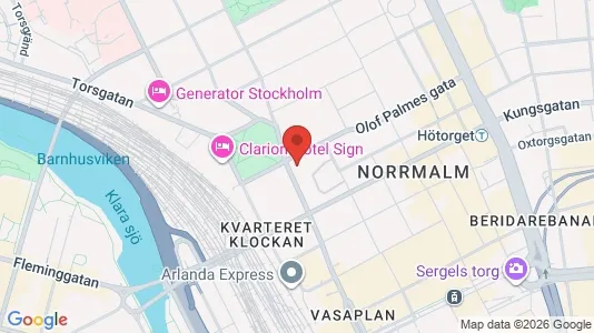 Kontorslokaler att hyra i Stockholm Innerstad - kort over placeringen