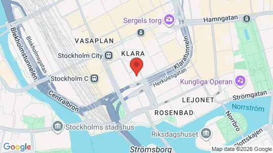 Kontorslokaler att hyra i Stockholm Innerstad - kort over placeringen