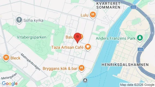 Kontorslokaler att hyra i Södermalm - kort over placeringen