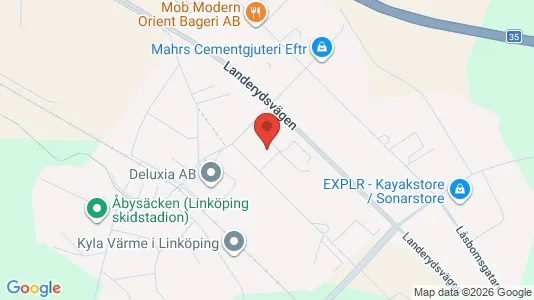 Lagerlokaler att hyra i Linköping - kort over placeringen