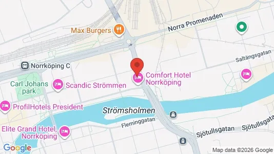 Kontorslokaler att hyra i Norrköping - kort over placeringen