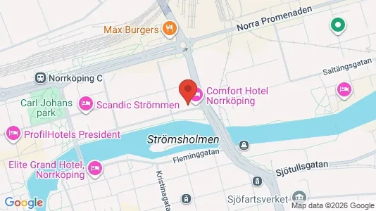 Affärslokaler att hyra i Norrköping - kort over placeringen