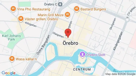 Affärslokaler att hyra i Örebro - kort over placeringen