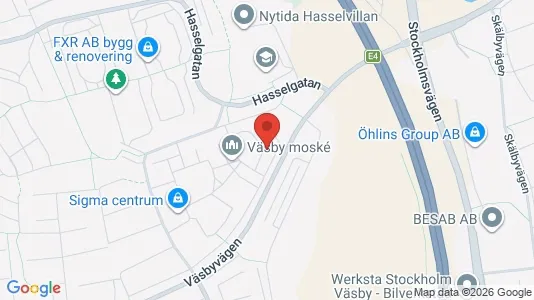 Lagerlokaler att hyra i Upplands Väsby - kort over placeringen