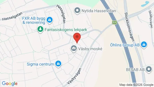 Lagerlokaler att hyra i Upplands Väsby - kort over placeringen