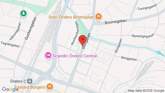 Kontorslokaler att hyra i Örebro - kort over placeringen