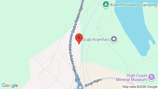 Affärslokaler till försäljning i Kramfors - kort over placeringen