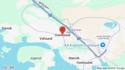 Kontorslokaler att hyra i Oxelösund - kort over placeringen