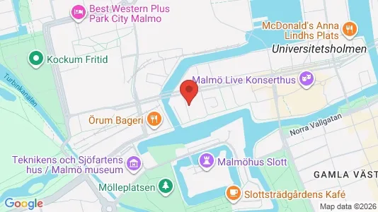 Kontorslokaler att hyra i Malmö Centrum - kort over placeringen