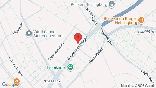 Kontorslokaler att hyra i Helsingborg - kort over placeringen