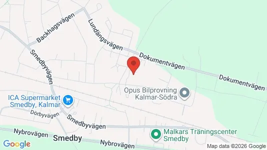 Industrilokaler att hyra i Kalmar - kort over placeringen