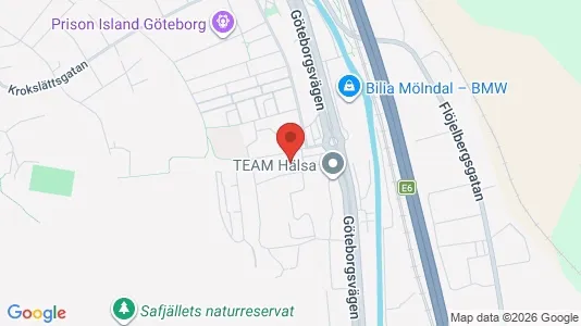 Kontorslokaler att hyra i Mölndal - kort over placeringen