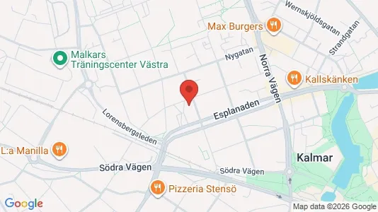 Kontorslokaler att hyra i Kalmar - kort over placeringen