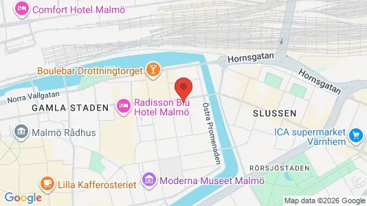 Kontorslokaler att hyra i Malmö Centrum - kort over placeringen