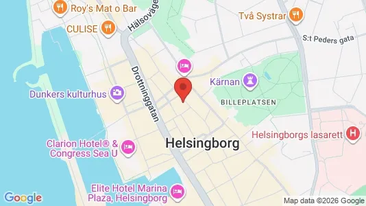Kontorslokaler att hyra i Helsingborg - kort over placeringen