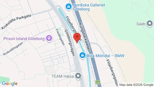 Kontorslokaler att hyra i Mölndal - kort over placeringen