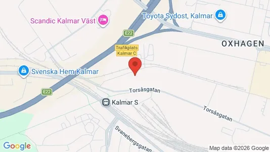 Industrilokaler att hyra i Kalmar - kort over placeringen