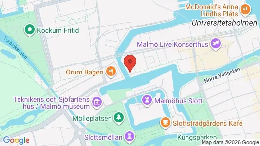 Affärslokaler att hyra i Malmö Centrum - kort over placeringen