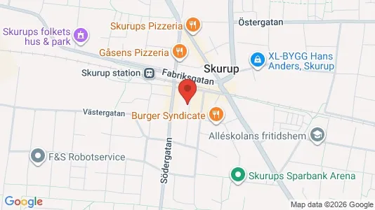 Affärslokaler till försäljning i Skurup - kort over placeringen
