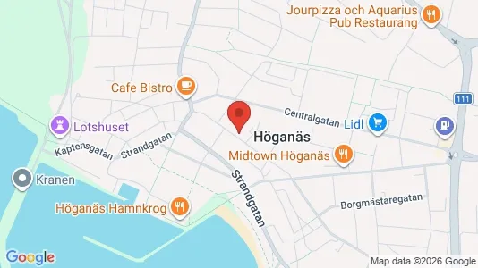 Affärslokaler till försäljning i Höganäs - kort over placeringen