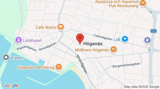 Affärslokaler till försäljning i Höganäs - kort over placeringen