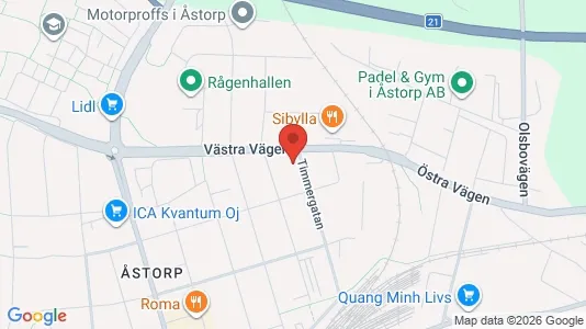 Affärslokaler till försäljning i Åstorp - kort over placeringen