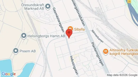 Affärslokaler till försäljning i Helsingborg - kort over placeringen