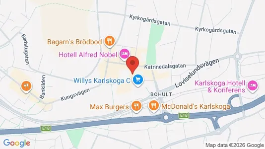 Affärslokaler till försäljning i Karlskoga - kort over placeringen