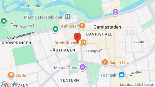 Kontorslokaler att hyra i Malmö Centrum - kort over placeringen
