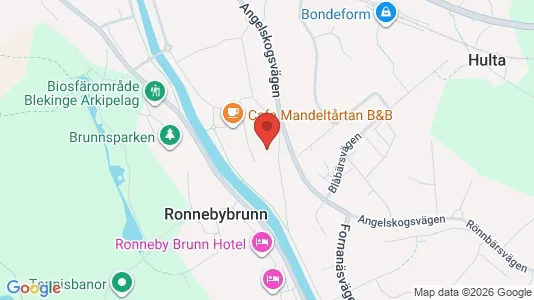 Kontorslokaler att hyra i Ronneby - kort over placeringen