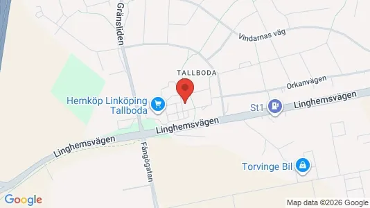 Kontorslokaler att hyra i Linköping - kort over placeringen