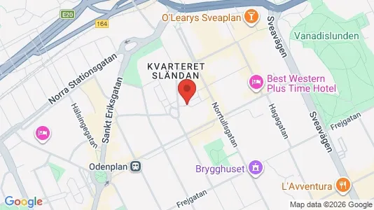 Kontorslokaler att hyra i Vasastan - kort over placeringen