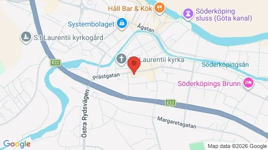 Affärslokaler till försäljning i Söderköping - kort over placeringen