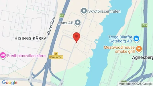 Lagerlokaler att hyra i Göteborg Centrum - kort over placeringen