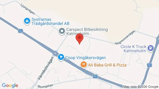 Affärslokaler att hyra i Katrineholm - kort over placeringen