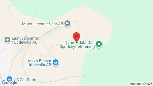 Affärslokaler att hyra i Uddevalla - kort over placeringen