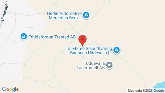 Affärslokaler att hyra i Uddevalla - kort over placeringen