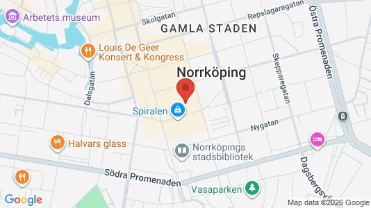 Affärslokaler att hyra i Norrköping - kort over placeringen