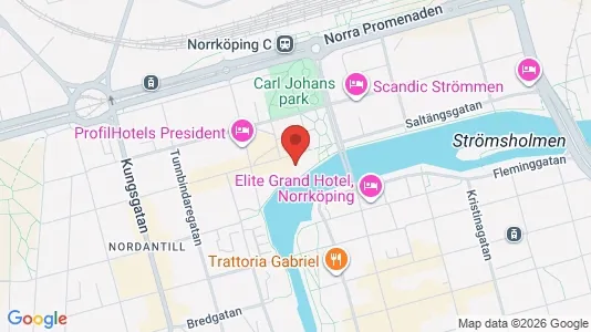 Affärslokaler att hyra i Norrköping - kort over placeringen