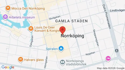 Affärslokaler att hyra i Norrköping - kort over placeringen