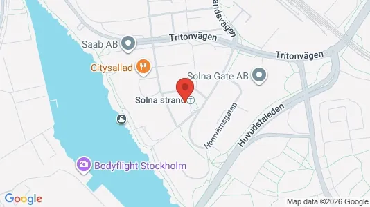 Affärslokaler att hyra i Solna - kort over placeringen