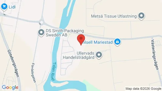 Affärslokaler att hyra i Mariestad - kort over placeringen