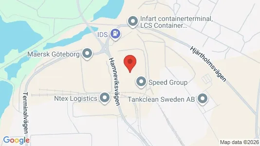 Industrilokaler att hyra i Västra hisingen - kort over placeringen