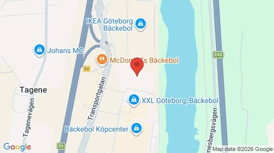 Industrilokaler att hyra i Göteborg Östra - kort over placeringen