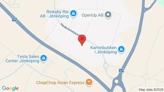 Industrilokaler att hyra i Jönköping - kort over placeringen