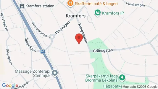 Kontorslokaler att hyra i Kramfors - kort over placeringen