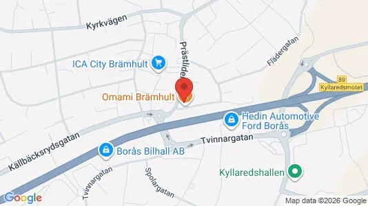 Affärslokaler till försäljning i Borås - kort over placeringen
